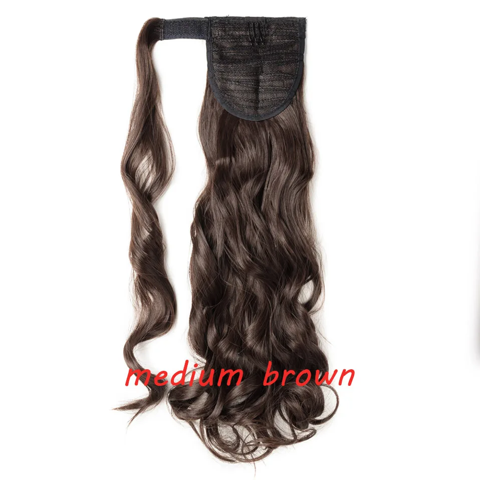 S-noilite 2" длинные вьющиеся волосы на заколках в хвосте накладные волосы конский хвост шиньон с заколками синтетические волосы конский хвост наращивание волос - Цвет: M4