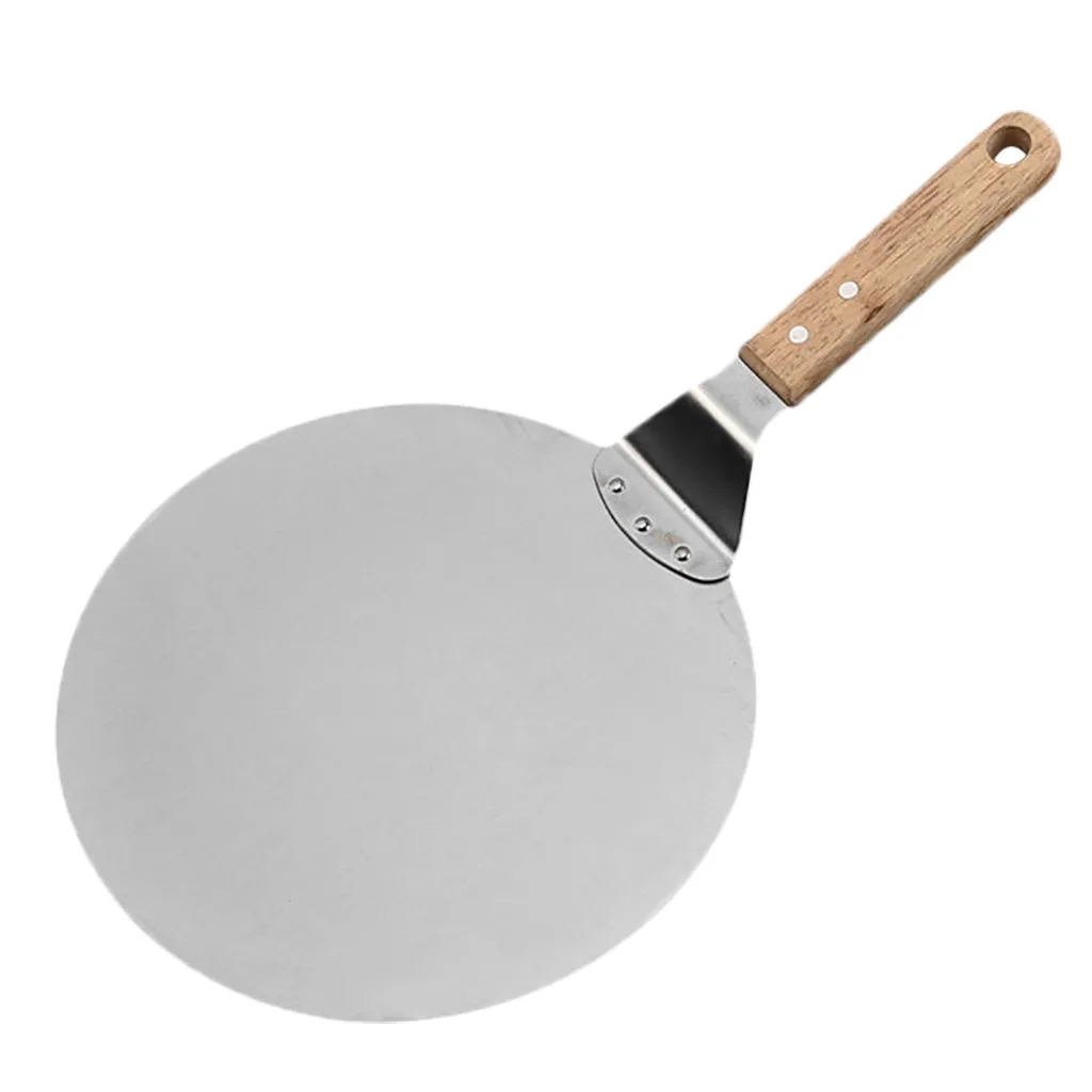 10-inch Stainless Steel Round Pizza Peel Baking Shovel Paddle, Cake Lifter Transfer Tray for Pizza, Bread,Pie Pizza Paddle =