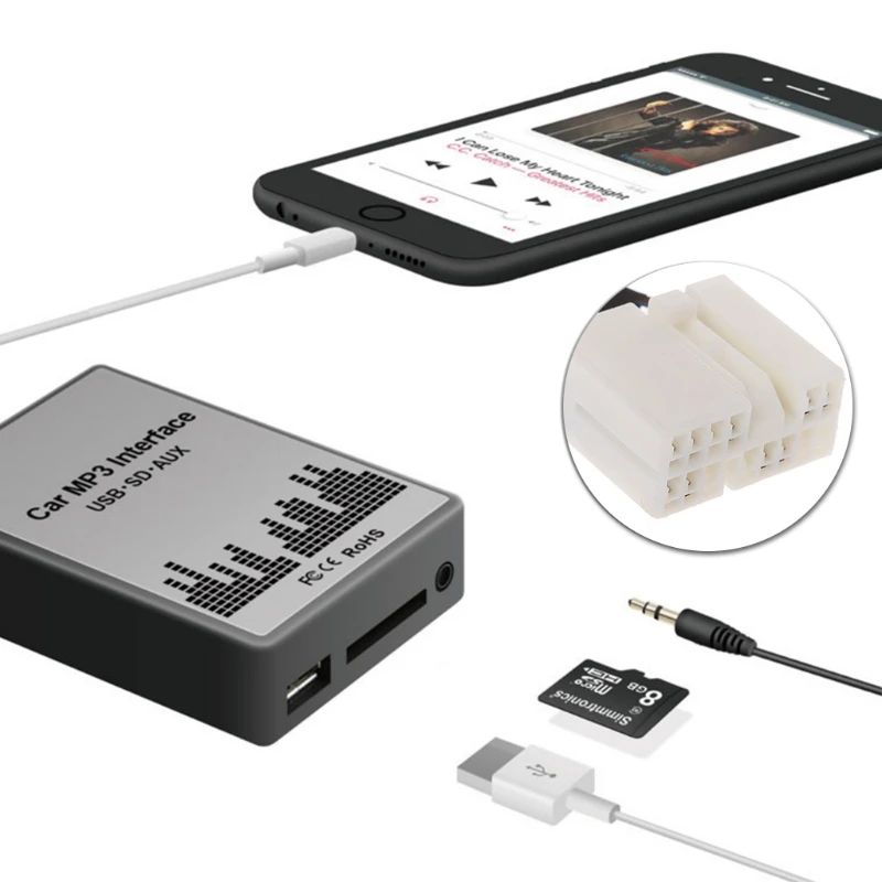 Новинка 2019 автомобильный MP3 музыкальный плеер USB SD AUX адаптер для замены CD Suzuki Fiat