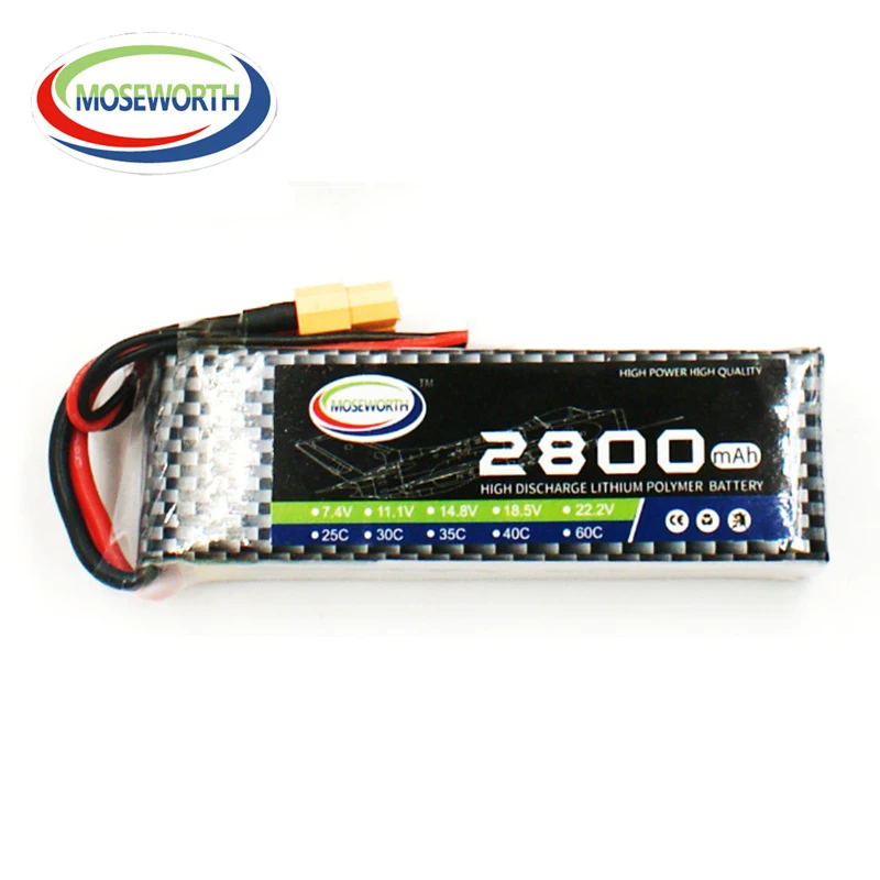 2S 7.4V 2800mAh 35C Lipo Battery For RC Drone Quadcopter Airplane Helicopter Car Remote Control