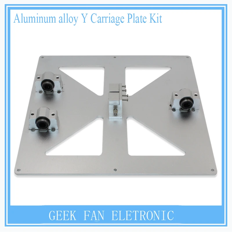 

3 D printer parts Reprap Mendel Prusa i3 all metal aluminum alloy Y Carriage Plate Kit "A" SCV8UU with timing belt holder 3D0119