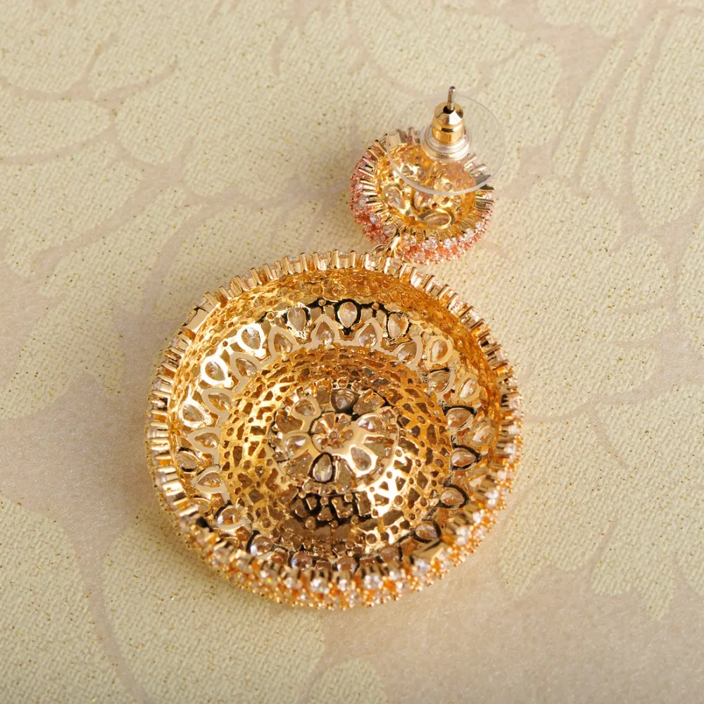 Женские сережки с цирконием Dazz свадебные медные в нигерийском стиле|earrings for|drop