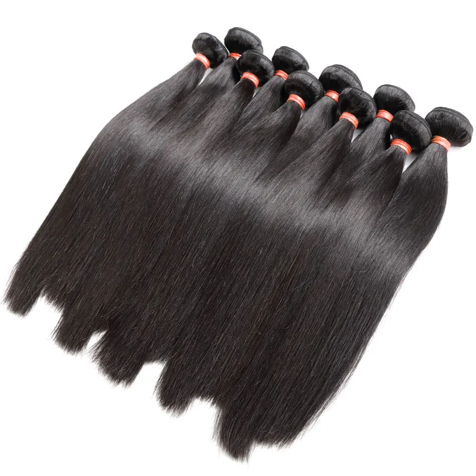 Rosa beauty Hair Products 10 шт./лот, бразильские вплетаемые пряди, прямые человеческие волосы, плетенные волосы Remy 30 дюймов