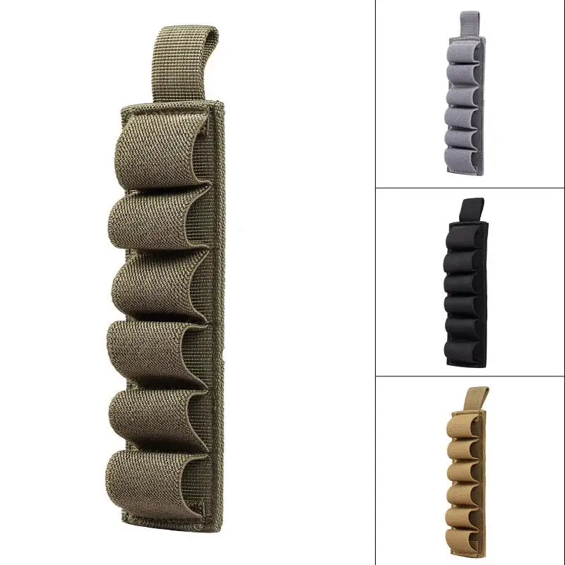 

Tactical 6 Shotgun Shell Holder 12Ga Ammo Nylon Carrier Shotshell Pouch nylon Pouch