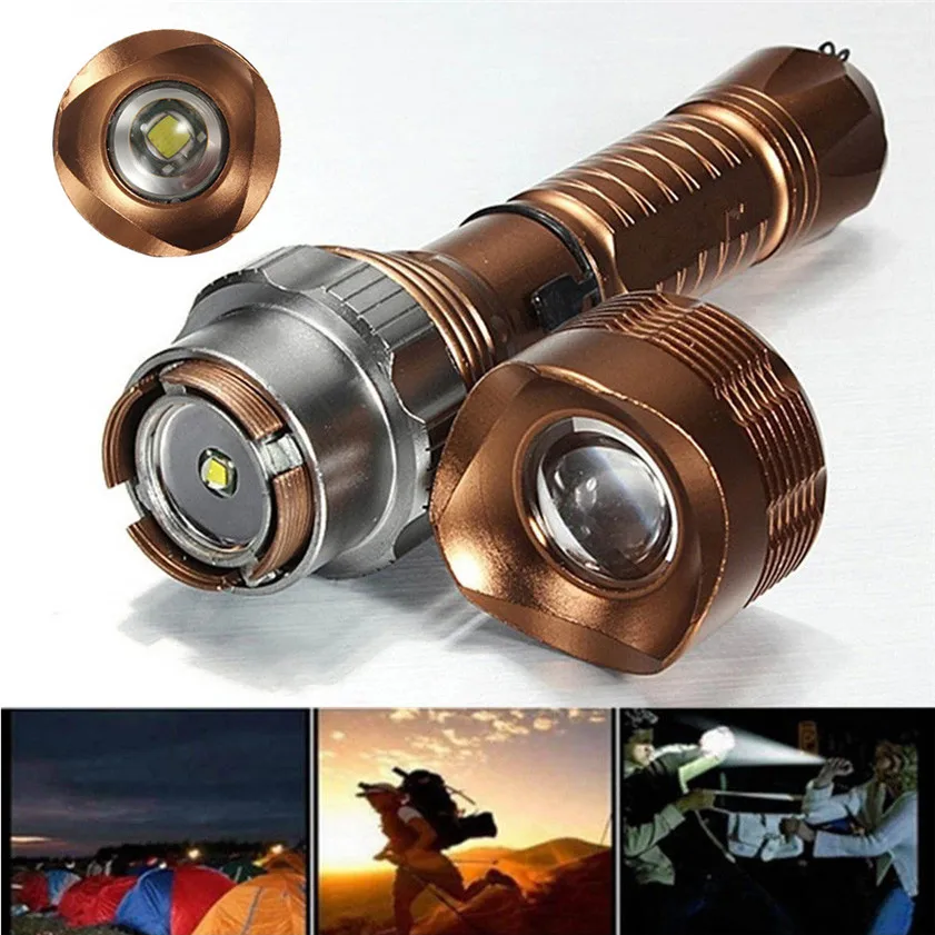 High Quality Super Bright 6000Lm CREE XM L T6 LED Adjustable Focus Flashlight Torch Zoomablein