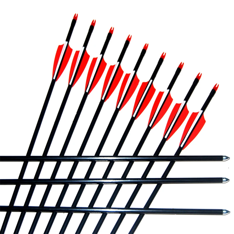 1/6/12/24/30PCS/LOT 31.5" Fiberglass Arrows Archery Hunting Target