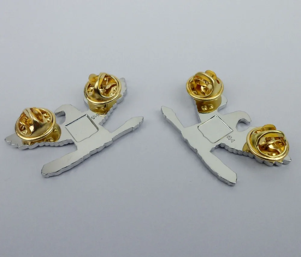 Pair Military US Officers Colonel Rank Badges US Eagles Rank Insignia Pin
