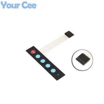 

1x5 5 Key Matrix Membrane Switch Keyboard Control Panel Display Switch with LED 5Keys