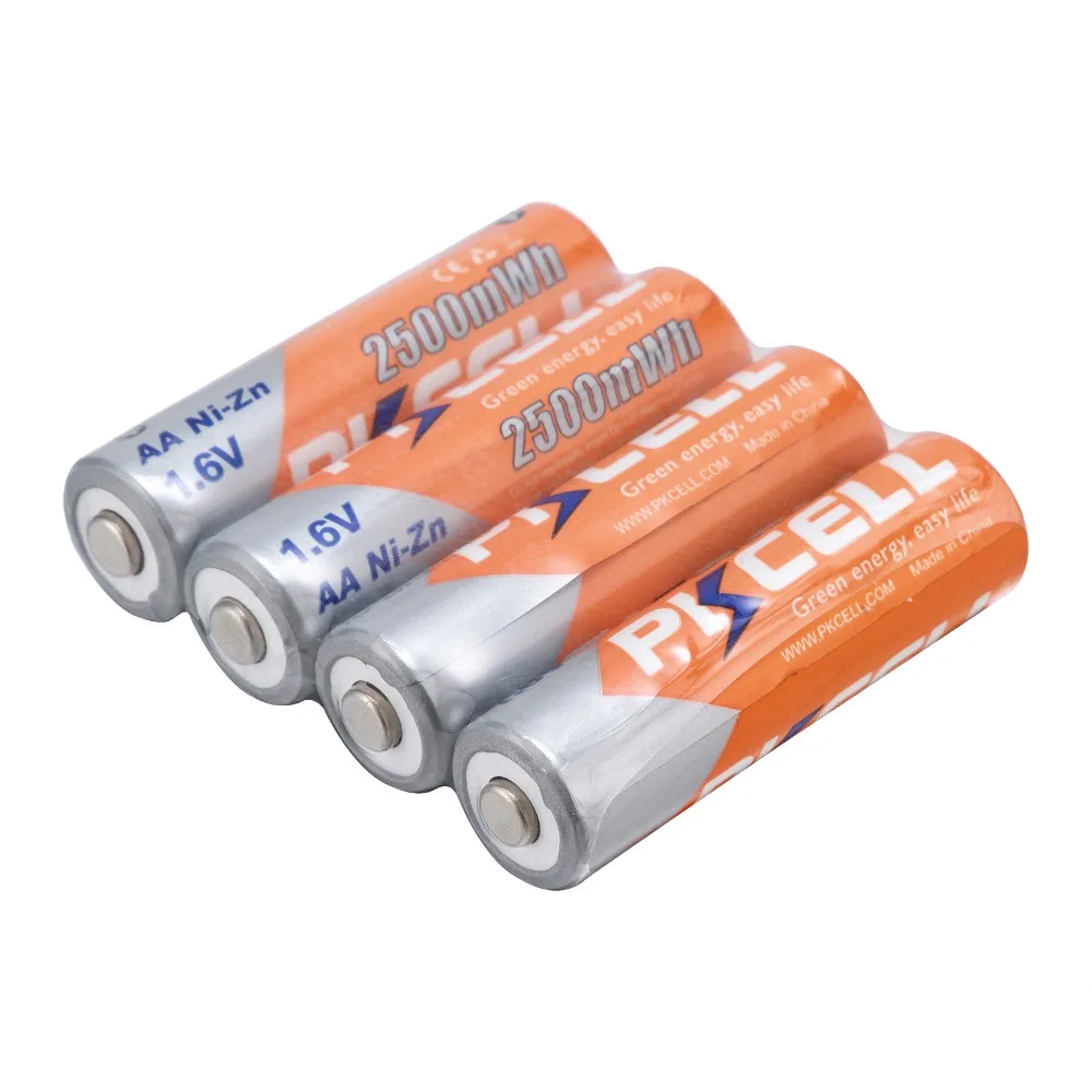 PKCELL Rechargeable Batteries AA Battery Ni-Zn 2500MA 1.6V 2A Battery For RC Cell Toy