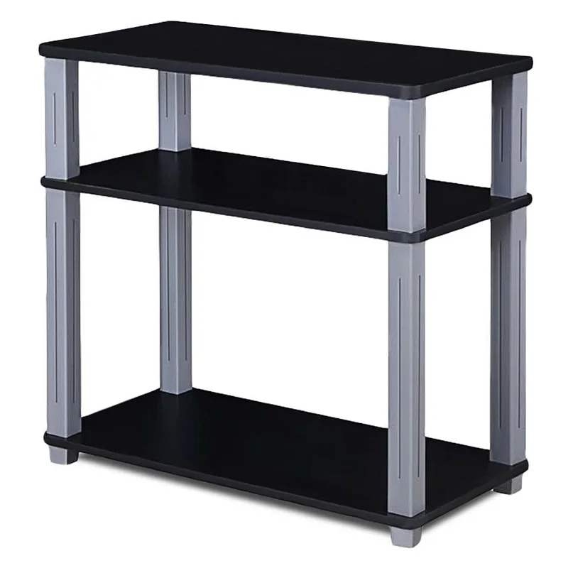 

3-Tier TV Media Stand Component Console Multipurpose Shelf Display Ideal for LCD/LED Flat TVs Durable Plastic Legs HW60181