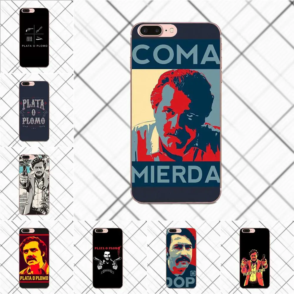 Плата о Пломо Narcos Pablo Escobar серебро или свинец для Galaxy Alpha Core Prime Note 4 5 8 S3 S4 S5 S6 S7 S8 S9