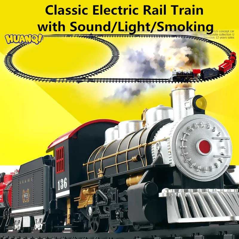 Classic toys font b Battery b font Operated Railway Rail Train Electric Toys Railway Car with