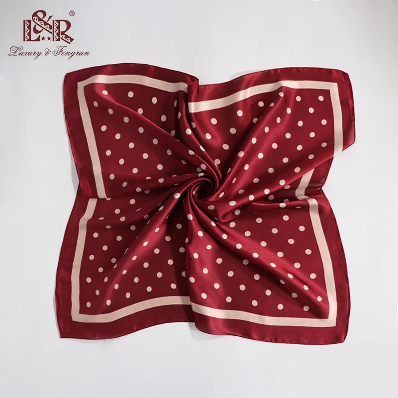  2019 Women Silk Bandana Satin Square Women Scarf Foulard Femme Handkerchief Elegant Head Scarf For 