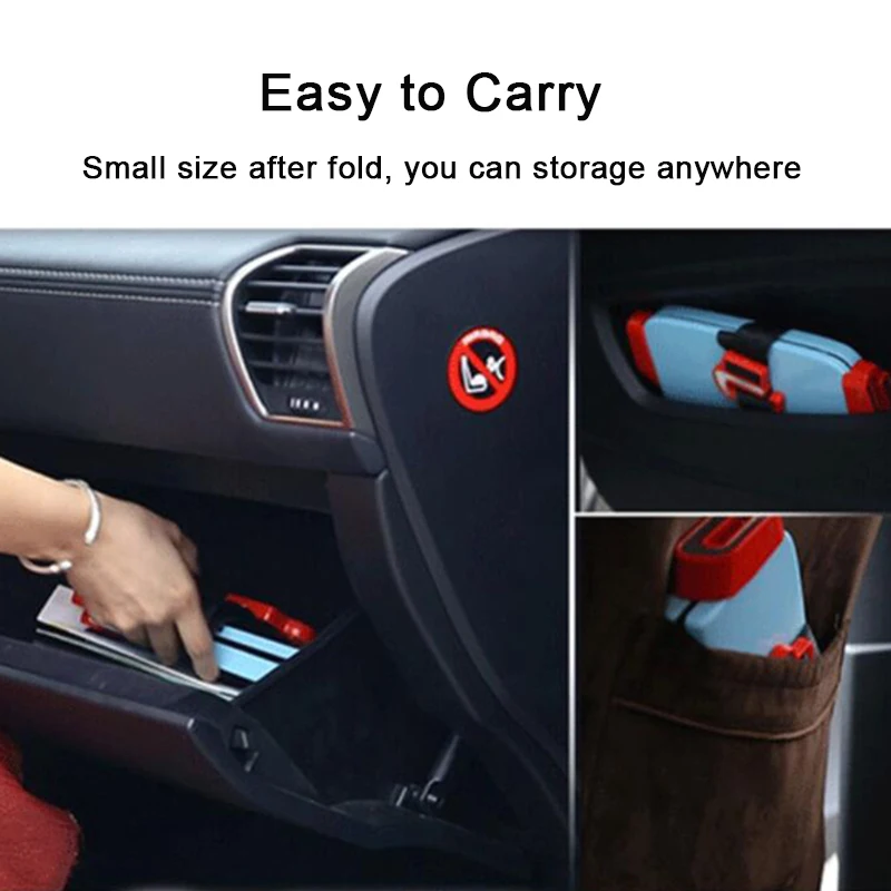  Foldable Child Safety Seat Increased Pad Portable Car Booster Seat Belt Converter Adjustable for 3-