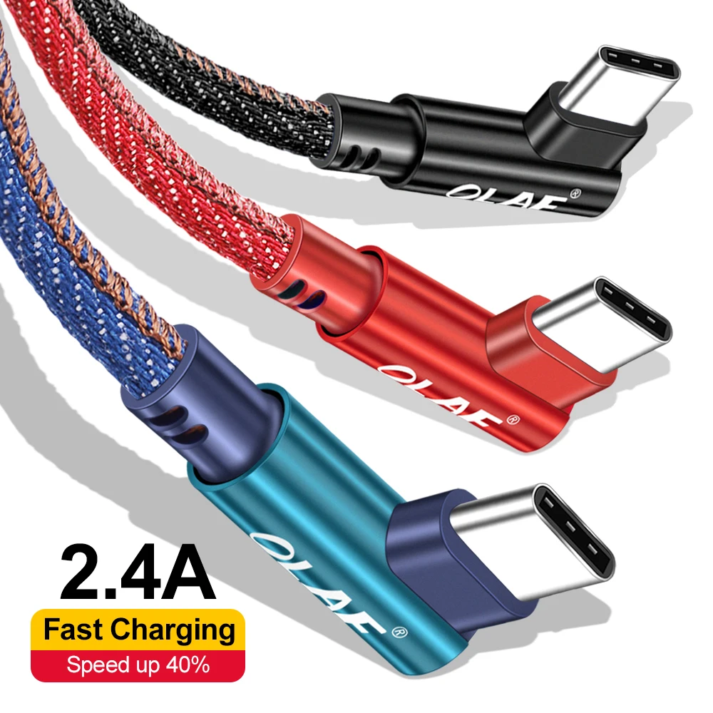 

OLAF USB Type C Cable for Samsung S9 S8 Note 9 USB C Charging Cable For Huawei Mate 20 Lite Charger Cord USB-C Mobile Phone Cabo