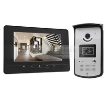 DIYSECUR 7 pulgadas Con Conexión de Cable Video de La Puerta Sistema de Intercomunicación Teléfono Timbre Seguridad Para El Hogar Cámara RFID
