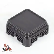 Square base ebony wood carving household act the role ofing is tasted Buddha vase stone arts and crafts