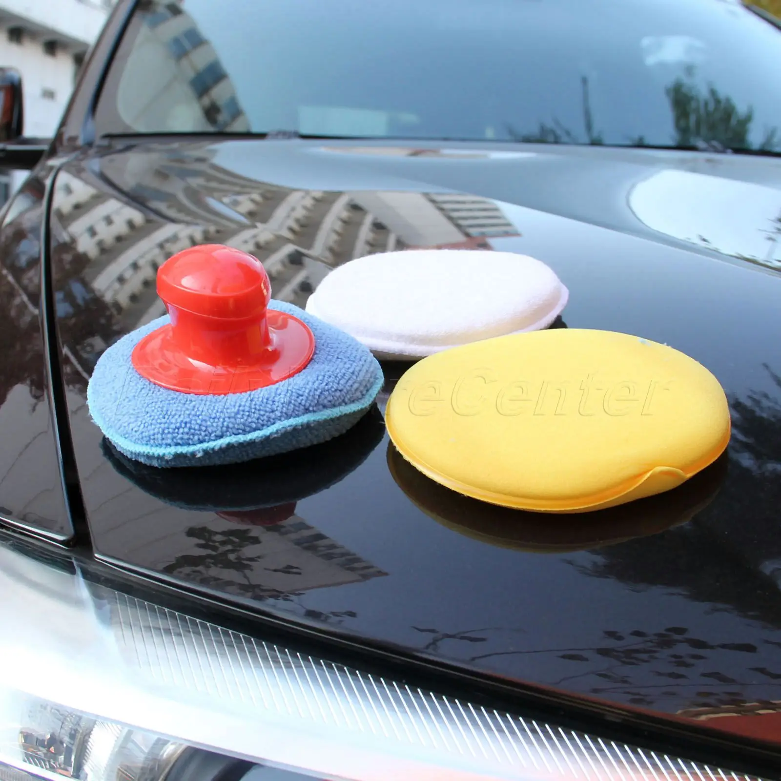 4 шт./компл. Губка из махровой ткани для мытья автомобиля|applicator pad|microfiber applicator padscloth