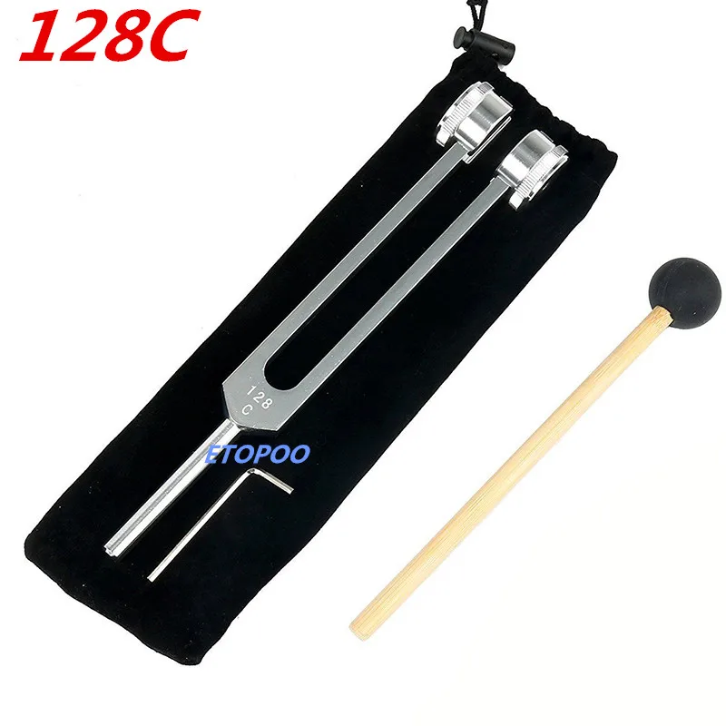 128Hz 256HZ 512C MI528 C64 Medical Neurological Tuning Fork Sets for Sound Healing Therapy Aluminum Alloy Multiple Color Choice - Цвет: 128C sliver