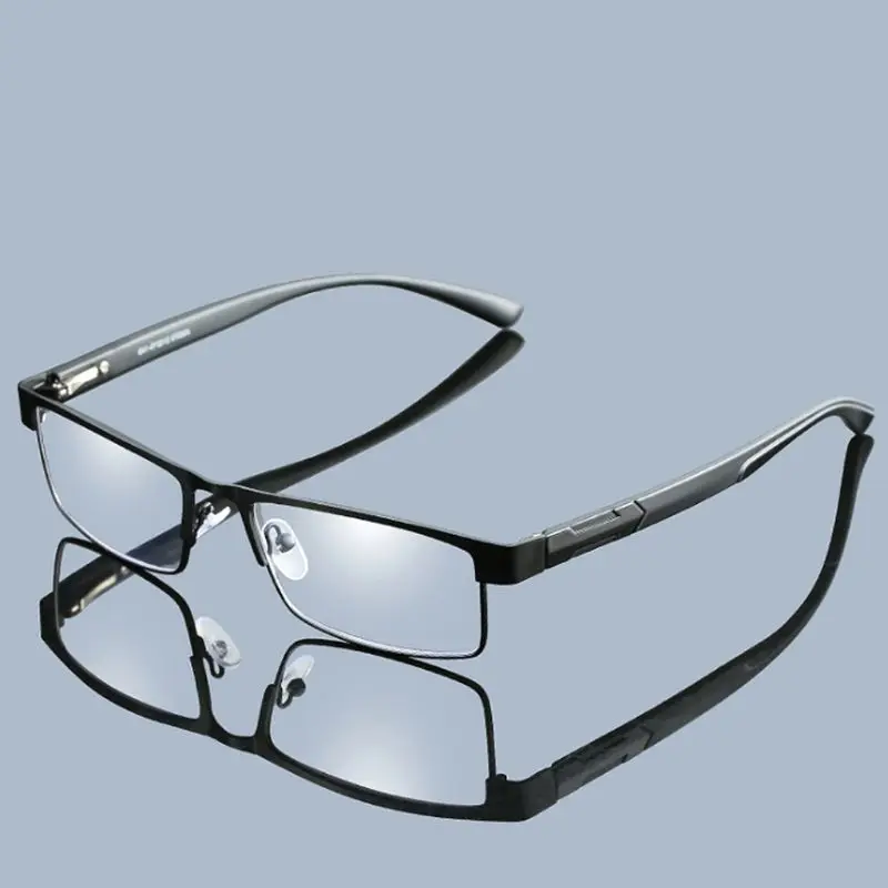 Унисекс Мужчины Женщины Металл прямоугольник Анти-усталость очки для чтения Пресбиопия очки+ 1,0-+ 4,0