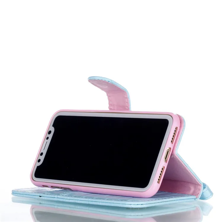 iphone 8 crocodile pattern flip case (20)