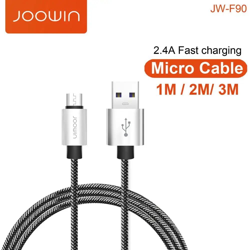 

JW-F90 Fast Charging Cables Mobile Phone Charger Cord Data 1m 2m 3m Android Adapter Charger Cable for Samsung Android Phone
