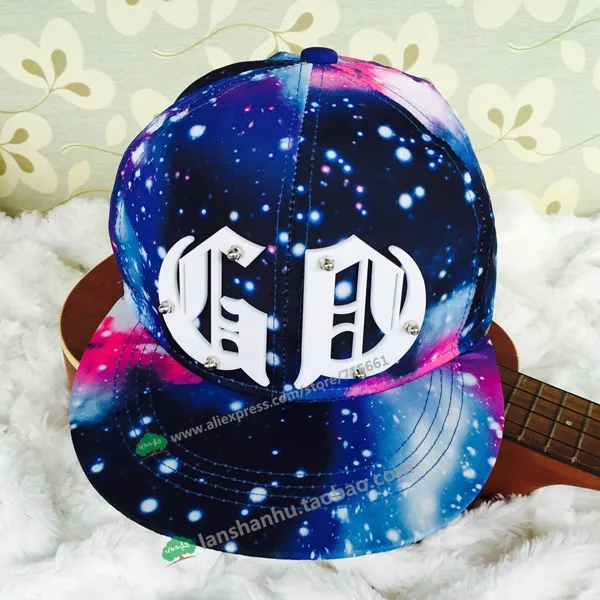 Популярные бейсболки Bigbang G-dragon GD Snapback galaxy Star Sky Hat galaxy Snapback унисекс хип-хоп Peaked Hat Повседневная Уличная - Цвет: 5