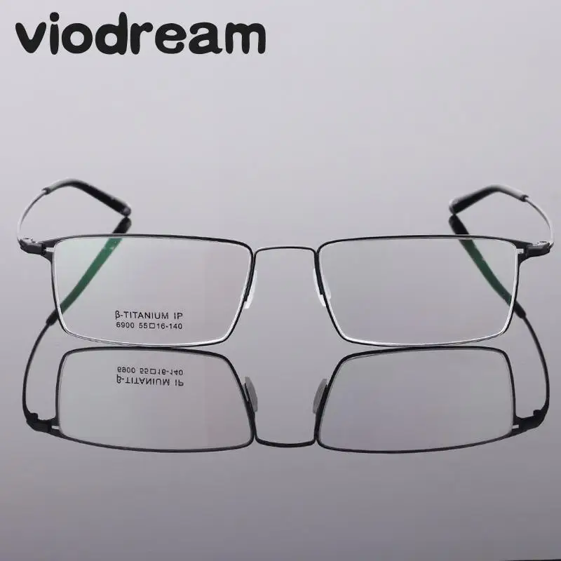 Viodream чистая титановая светильник полная оправа для очков мужские деловые очки