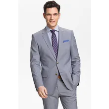 men business suit light gray custom made suits for wedding tuxedo classic dress for 2017