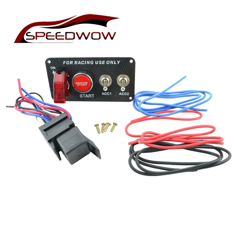 SPEEDWOW 12V 30A Racing Ignition Switch Panel Engine Start Auto Racing