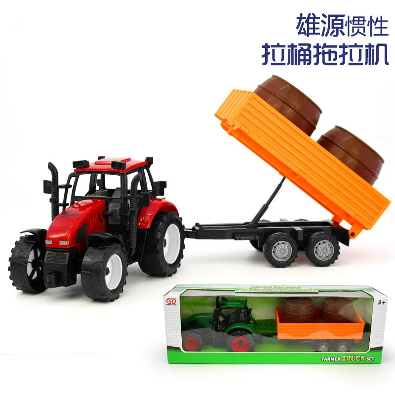 

Children Birthday Gifts Toy Vehicles Two Colors Available ABS Agricultural Vehicle Models 1:30 Mini Tractor with Bucket Toys