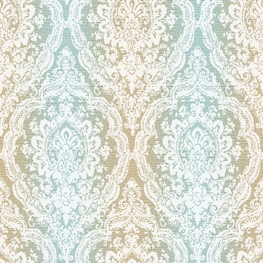 Haokhome European Grant Damask Vinyl Wallpaper Pvc Textured Blue Haokhome European Grant Damask Vinyl Wallpaper Pvc Textured Blue Brown White Living Room Bedroom Kitchen Home Wall Decoration