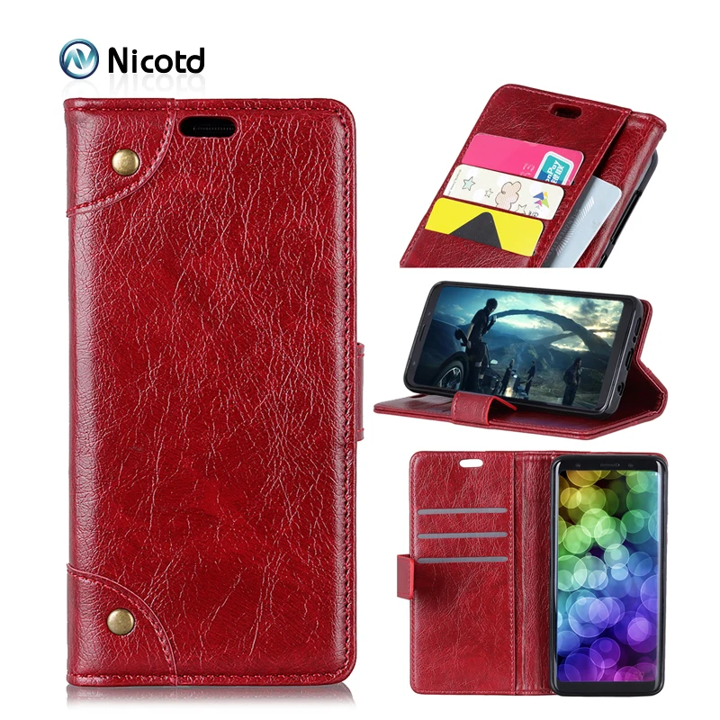 

For iPhone X Flip Stand Leather Wallet Case For iPhone 7 8 Plus Nicotd Luxury 360 Phone Cover for iPhone 6 6S 6Plus Back Bags