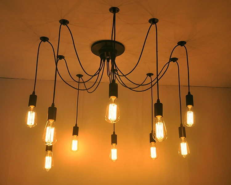 Spider Lamp Chandelier Industrial Kitchen Pendant Light Multi