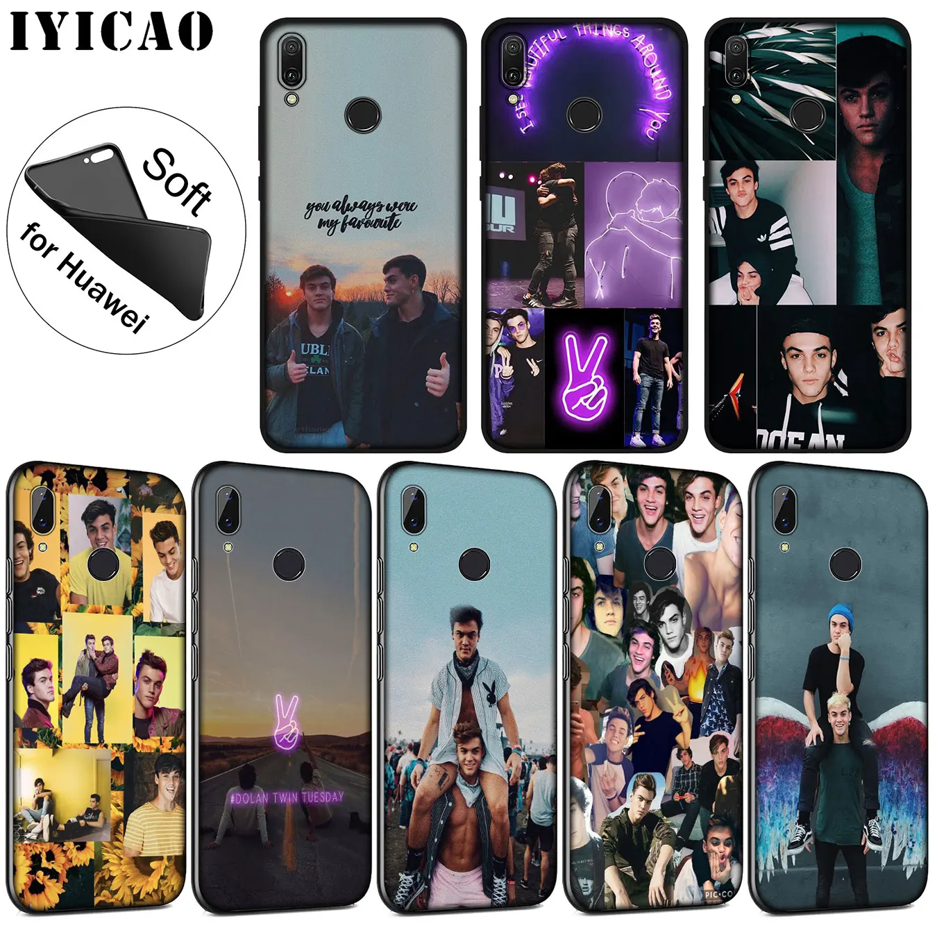 IYICAO dolan twins Coque Soft Silicone Phone Case for Huawei P30 P20 Pro P10 P9 P8 Lite Mini 2017 2016 2015 P smart Z 2019 Cover |