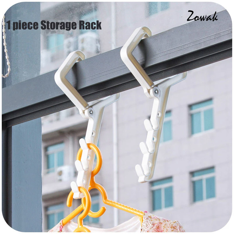 

1piece Cloth Hanger Rack Clip Door Window Storage Hook Organize Closet Space Save Dry Hanger Shelf Travel Home Household Laundry