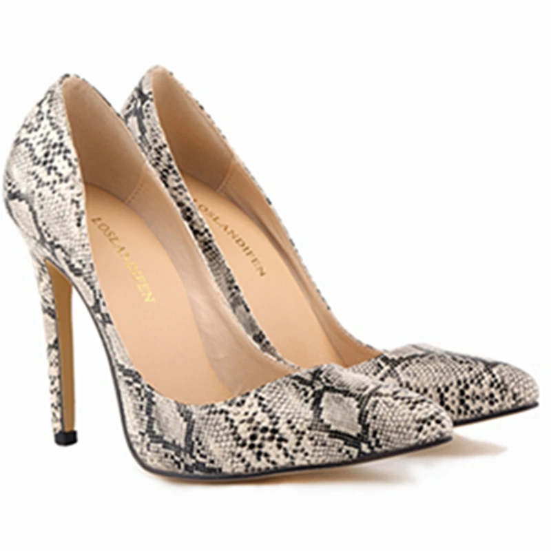 faux snakeskin heels