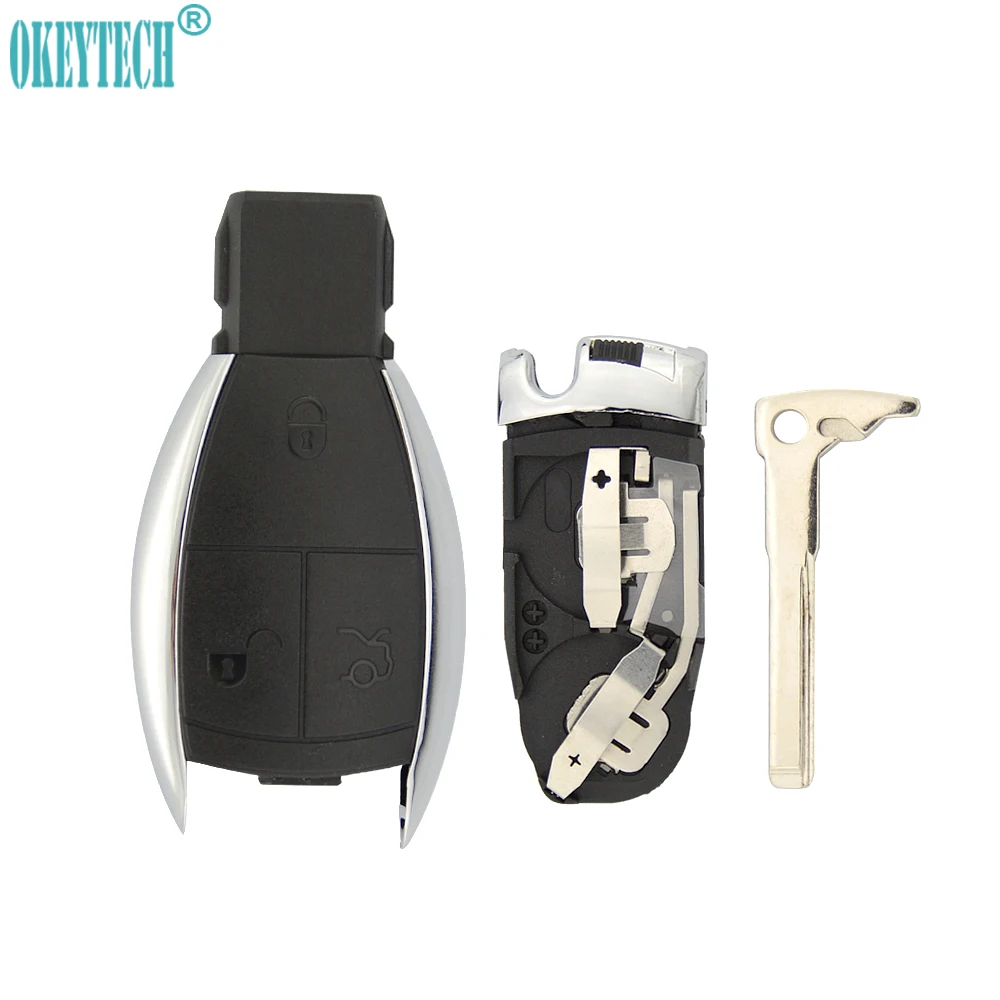 

OkeyTech 3 Buttons Replacement Remote Key Case Cover Smart Key FOR MERCEDES BENZ A B C E G R CL CLK E G GL M S SLK CLASS Fob