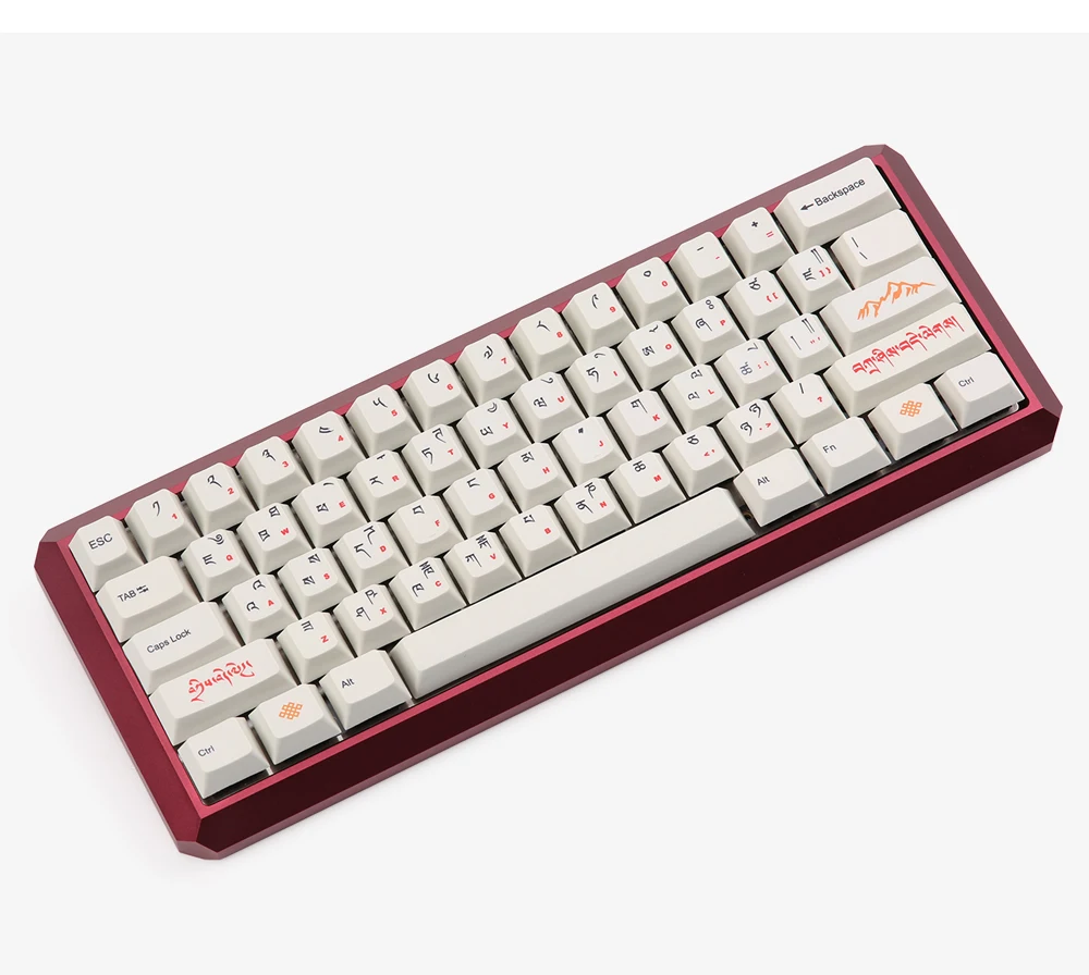 Тибетский keycap PBT Вишневый профиль краситель-sub 124 клавиши для cherry mx механическая клавиатура