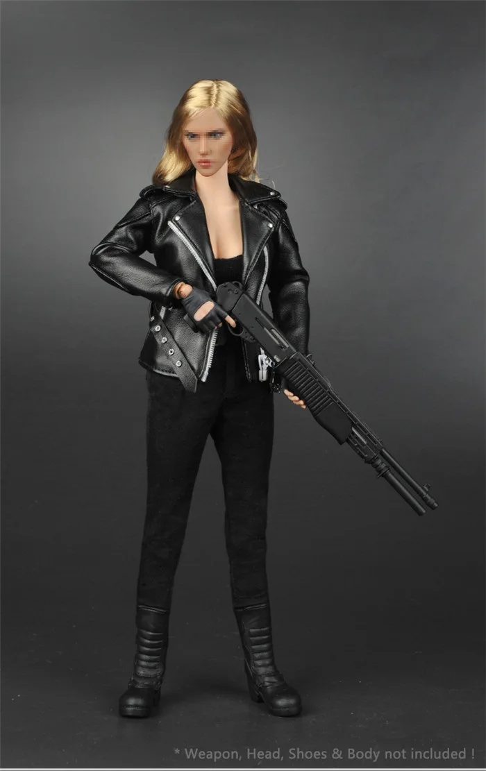 

[ESTARTEK] ZY15-19 1/6 T800 Terminator 5 Sarah Connor Female Leather Suit for 12" Collectible Action Figure DIY