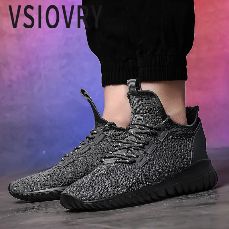 Online VSIOVRY marca hombres zapatillas Fly Weave respirable Zapatillas Hombre zapatillas Primavera Verano al aire libre zapatos cómodos del deporte
