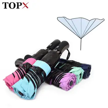 

Creative Fashion Color Automatic Umbrella Rain Women 3 Folding Black Coating UV Protection Sun Shade Unbrella Car Men Umbrellas
