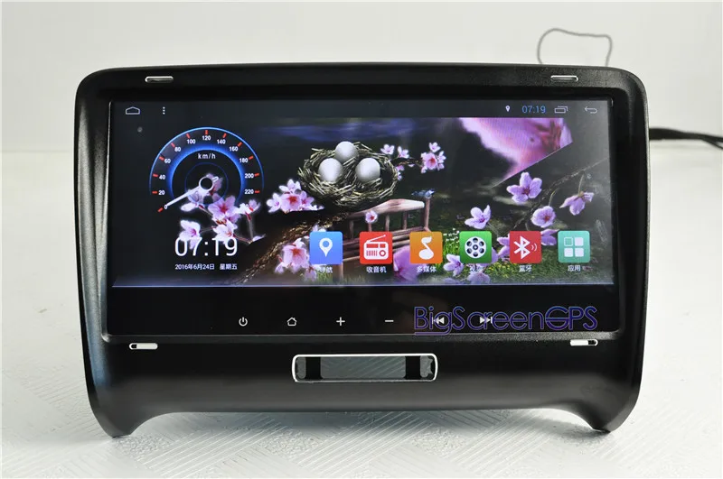 Best 8.8 Inch Android 7.1 Quad Core Car No DVD Player GPS Navigation For Audi TT 2006-2014 Multimedia ISP Screen Steering wheel wifi 5