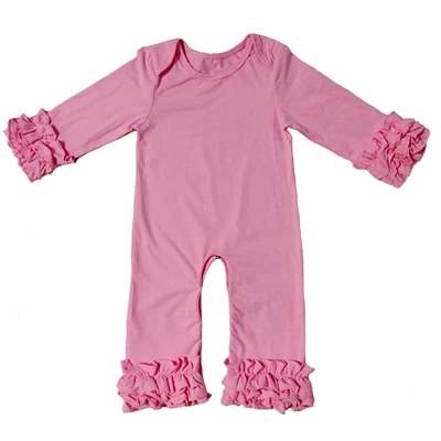 New Ruffle Multicolor Cotton Solid Floral Animals Plaid Print Romper Newborn Baby Girls Long Sleeve Pajama Sleepers Leg Outfit black baby bodysuits	 Baby Rompers