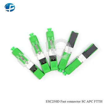

New 500pcs/lot Insertion Loss≤0.3dB ESC250D SC APC fast connector singlemode Embedded SC UPC quick connector