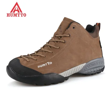 

Hot Winter Hiking Shoes Men Genuine Leather Waterproof Outdoor Sneakers Climbing Boots Breathable Sport Warm Hunting Mountain