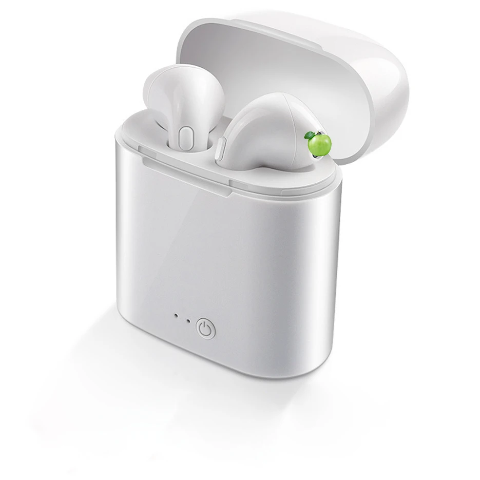 Bluetooth headset i7s TWS V4.2 wireless binaural stereo music with charging box white automatic | Электроника