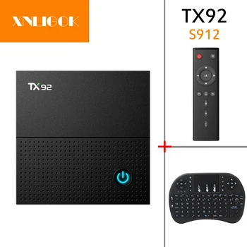 

TX92 TV Box Amlogic S912 Octa-Core CPU Android 7.1 OS BT 4.1 1000M LAN 3GB RAM 32GB ROM Smart TV Box