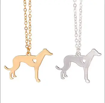 

Wholesale Handmade Greyhound Dog Necklace Female/ Male Gift Jewelry Pendant--12pcs/Lot