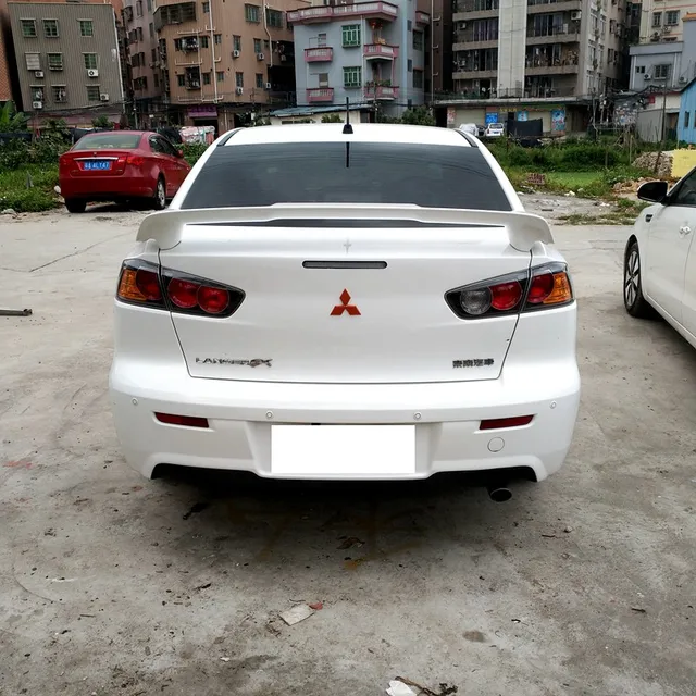 For LANCER EX 2010 2016 Spoiler High Quality ABS Material Car Rear Wing